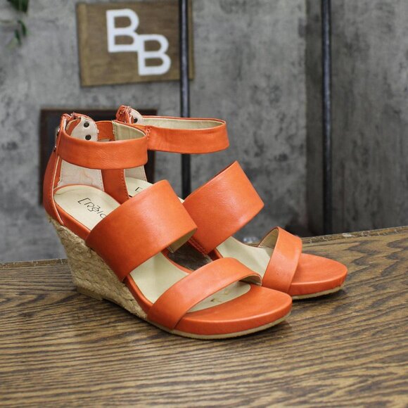 Relativity Shoes - Relativity Womens Strap Zip Lindie Wedges 1673d5998333d9 Coral Orange 6M